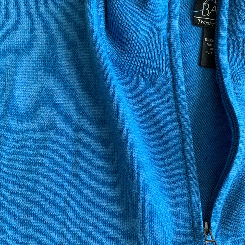 Jos. A. Bank Zip up Mens Medium Sweater - Picture 8 of 9